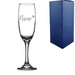 Engraved Champagne Flute with Name and Heart Design Image 2