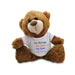 Soft Dark Brown Teddy Bear Toy with T-shirt, Personalise with Any Message Image 1