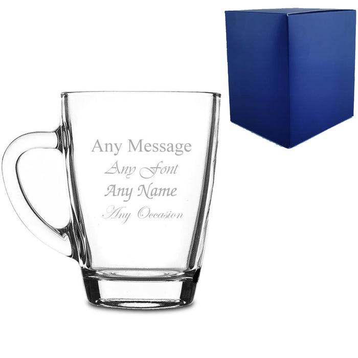 Engraved 300ml Glass Coffee Cup Image 2