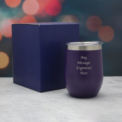 Engraved Purple Insulated Travel Cup Image 3