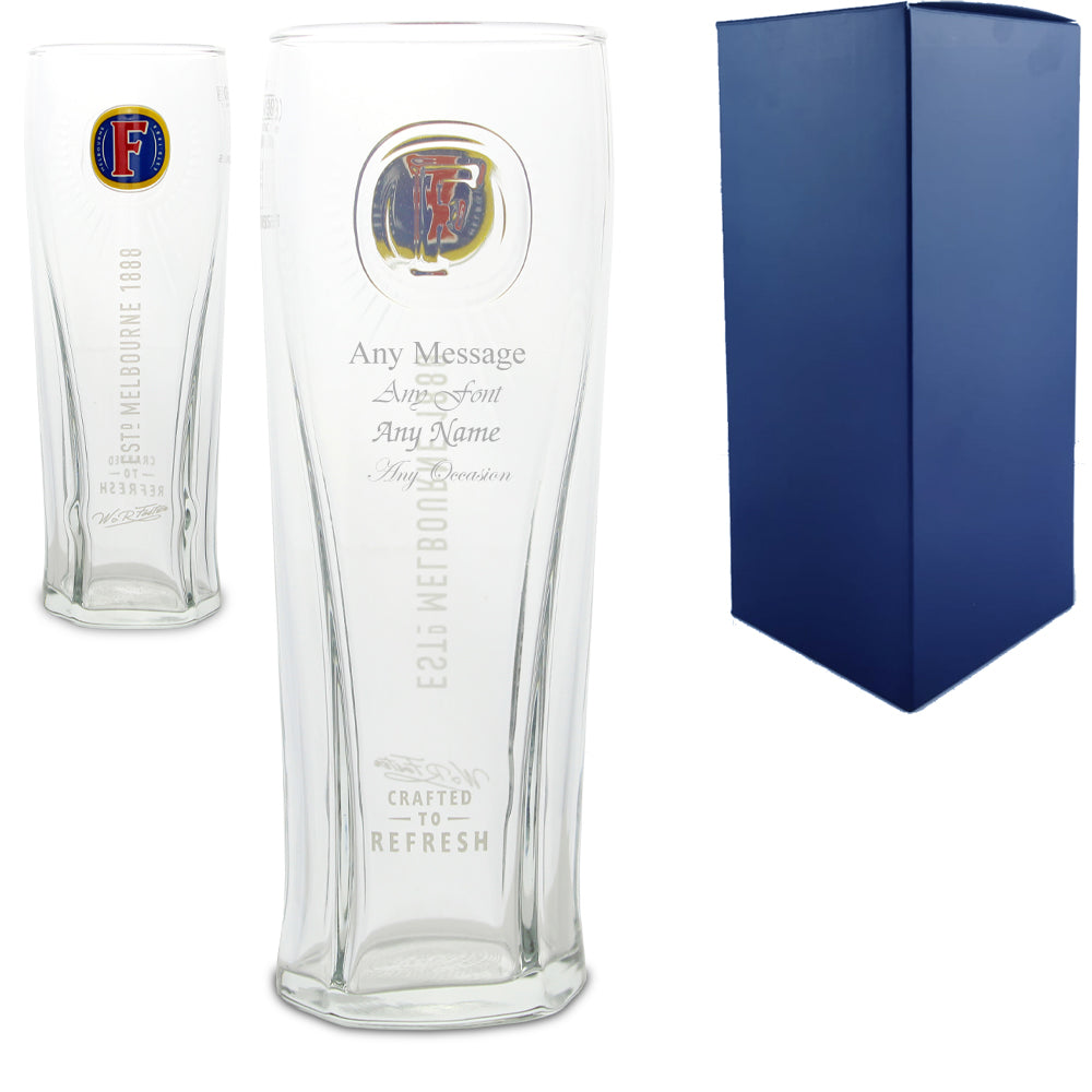 Engraved Fosters Pint Glass Image 2