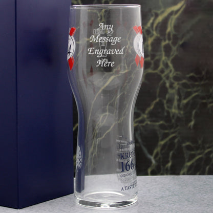 Engraved Kronenbourg Pint Glass Image 4