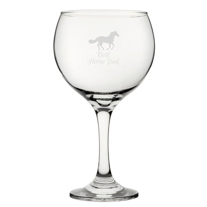 Best Horse Mum - Engraved Novelty Gin Balloon Cocktail Glass Image 2