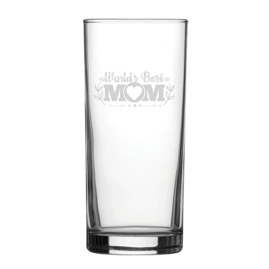 World's Best Mum - Engraved Novelty Hiball Glass Image 1