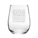Sometimes I Take Baths Because It's Hard To Drink Gin In The Shower - Engraved Novelty Stemless Gin Tumbler Image 1