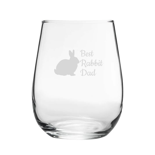 Best Rabbit Mum - Engraved Novelty Stemless Wine Gin Tumbler Image 1