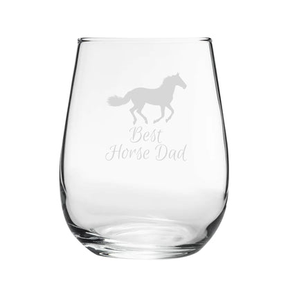 Best Horse Mum - Engraved Novelty Stemless Wine Gin Tumbler Image 2