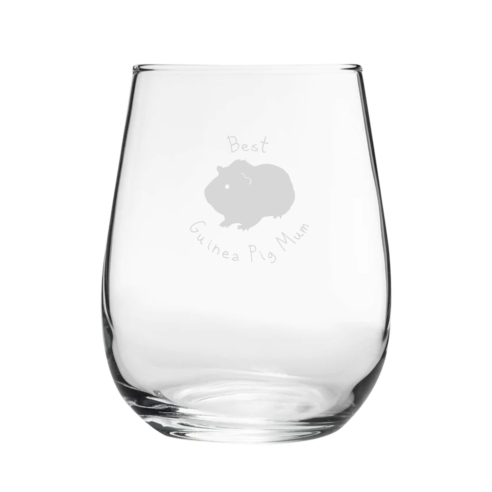 Best Guinea Pig Dad - Engraved Novelty Stemless Wine Gin Tumbler Image 1