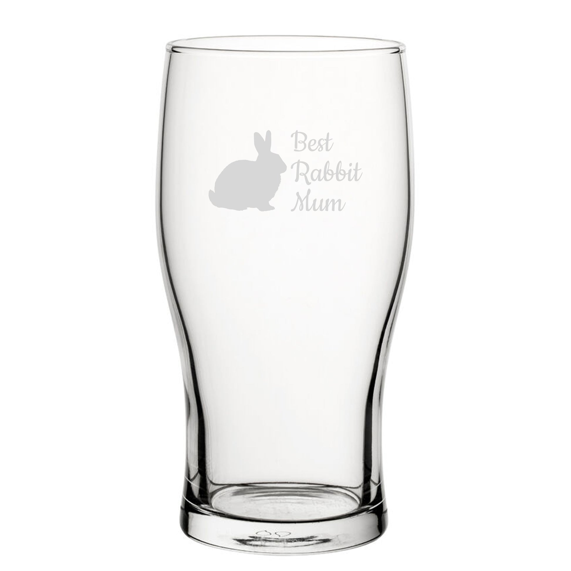 Best Rabbit Dad - Engraved Novelty Tulip Pint Glass Image 1