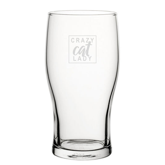 Funny Novelty Crazy Cat Lady Pint Glass