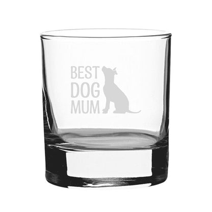 Best Dog Mum - Engraved Novelty Whisky Tumbler Image 1