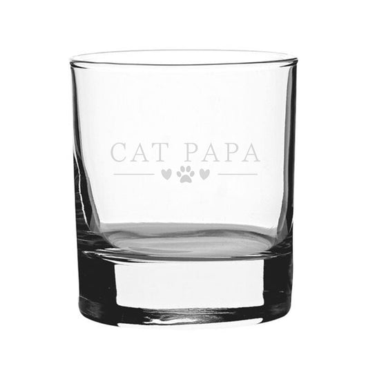 Funny Novelty Cat Papa Whisky Glass