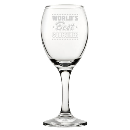 World's Best Godfather - Engraved Novelty Wine Glass Image 2