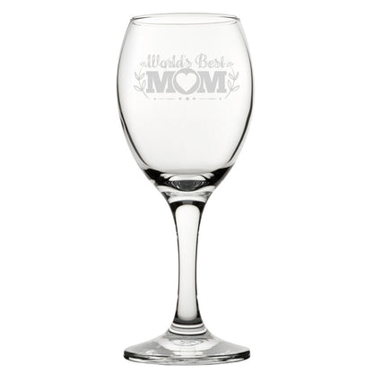 World's Best Mum - Engraved Novelty Wine Glass Image 1