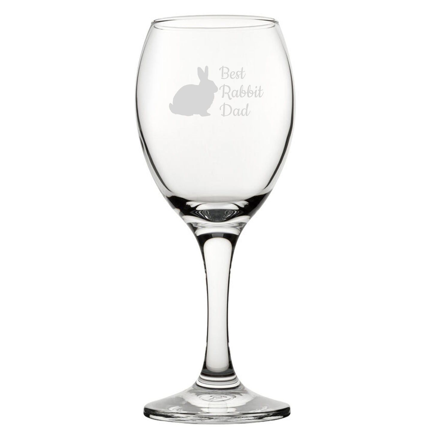 Best Rabbit Dad - Engraved Novelty Wine Glass Image 2