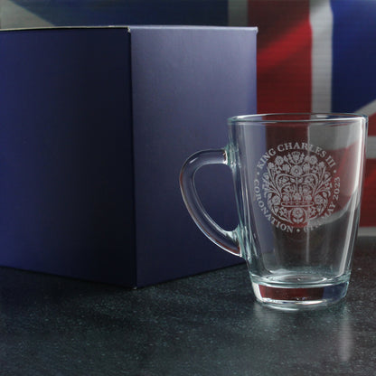 Engraved Commemorative Coronation of the King  Glass Mug Image 3