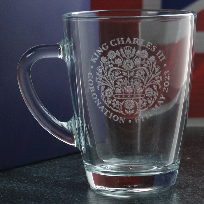 Engraved Commemorative Coronation of the King  Glass Mug Image 4
