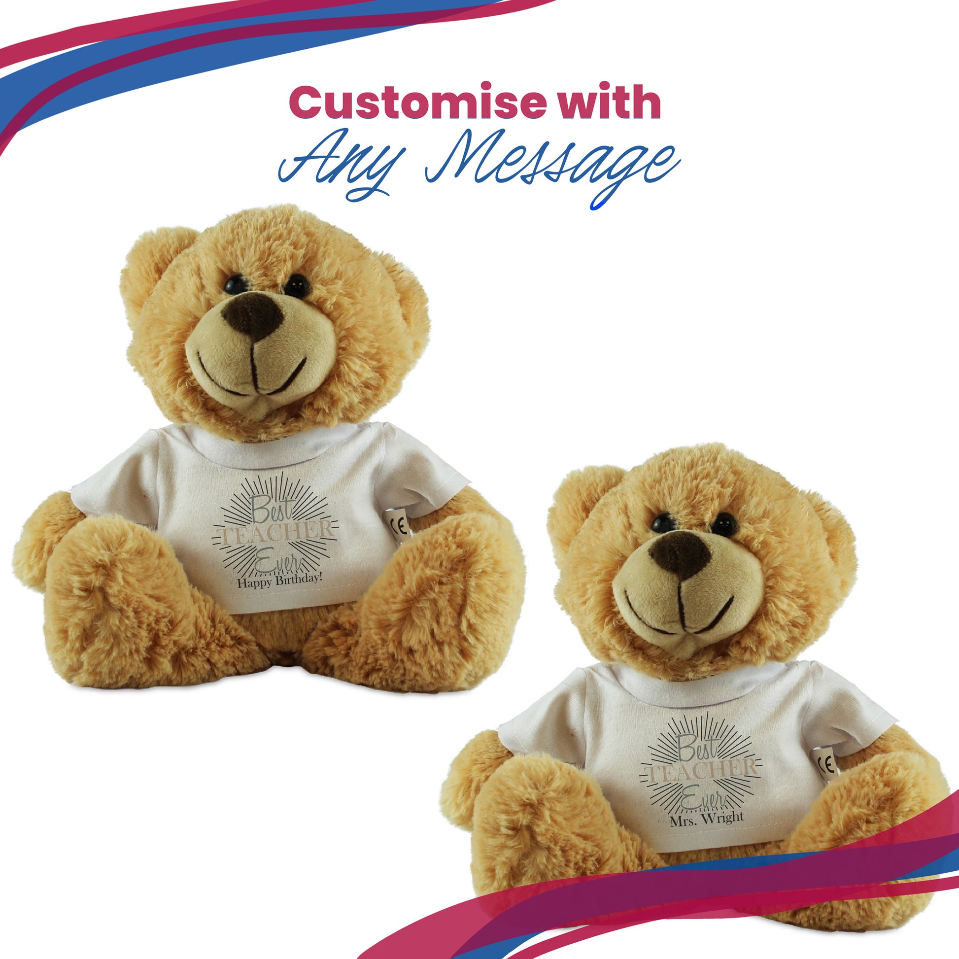 Personalised Best Teacher Ever Teddy Bear - Gift Boxed