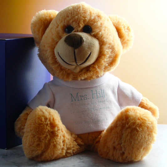 Personalised A Big Heart Shapes Little Minds Teacher Teddy Bear