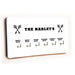 Personalised Novelty White 6 hook key holder - Cross keys Image 1