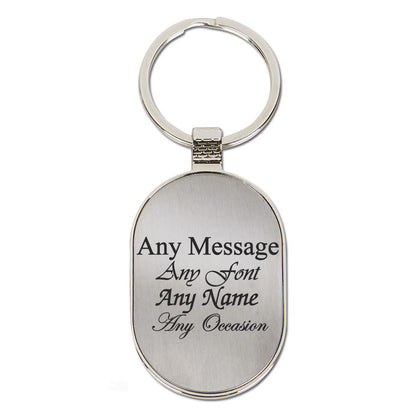 Engraved Large Oval Keyring Image 1