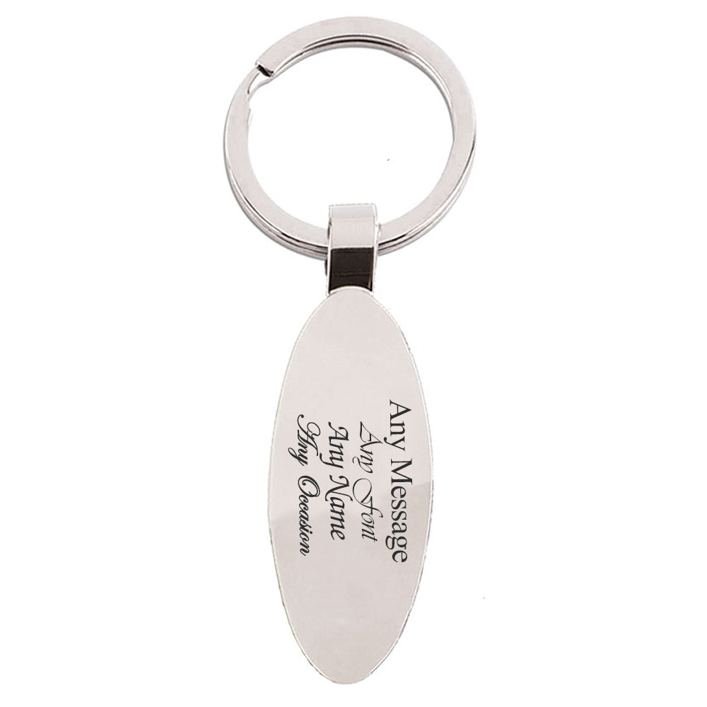 Engraved Oval Bottle Opener Keyring Image 1