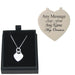 Engraved Silver Necklace with Heart Pendant Image 1