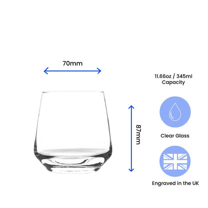 Engraved 345ml Tallo Whiskey Glass Image 3