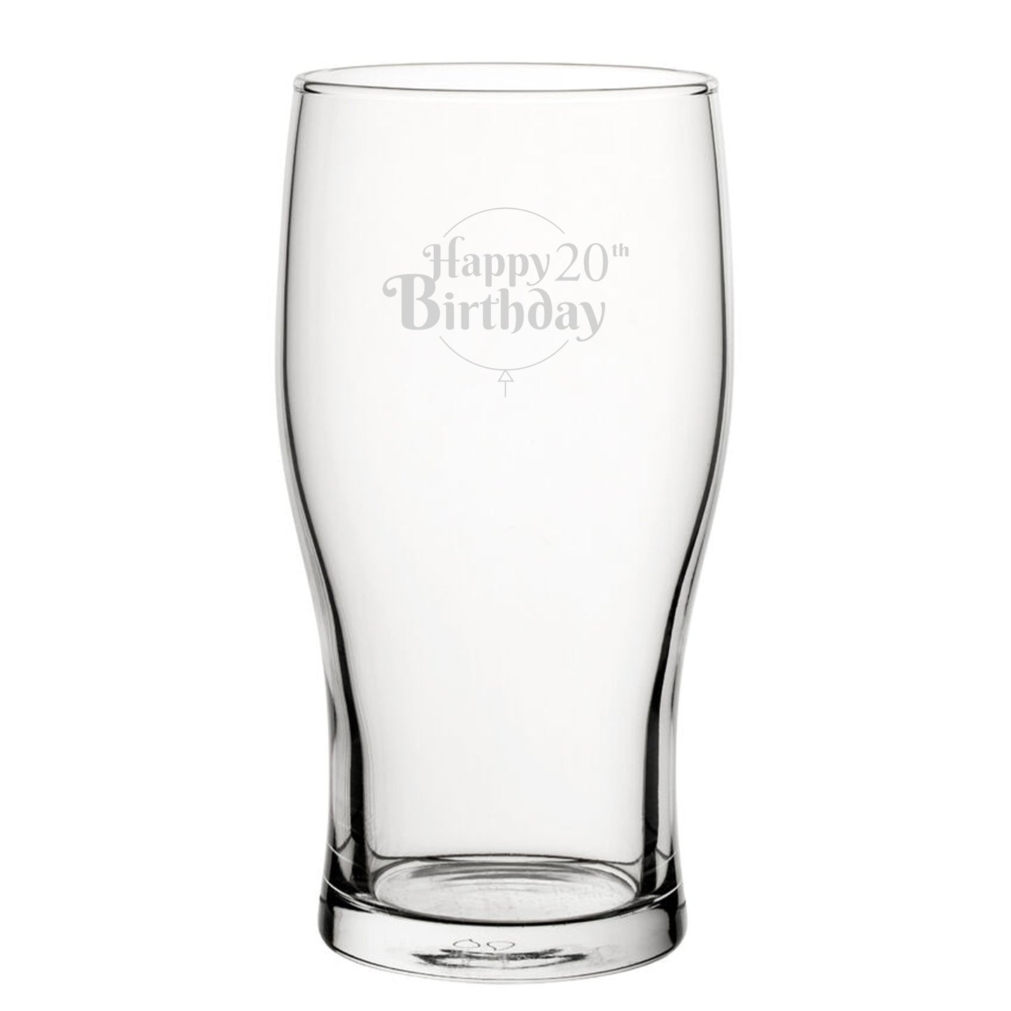 Happy 20th Birthday Pint Glass Gift Boxed