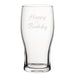 Happy Birthday Dad Modern Design - Engraved Novelty Tulip Pint Glass Image 1