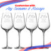 Engraved Mr and Mr Sublym Wine Glasses, 15.8oz/450ml, Elegant Font Image 5