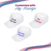 Printed White Baseball Cap, Any Message, Any Colour, Adjustable Size Image 5