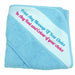 Personalised Printed Blue Baby Towel - 75 x 75 cm Image 1