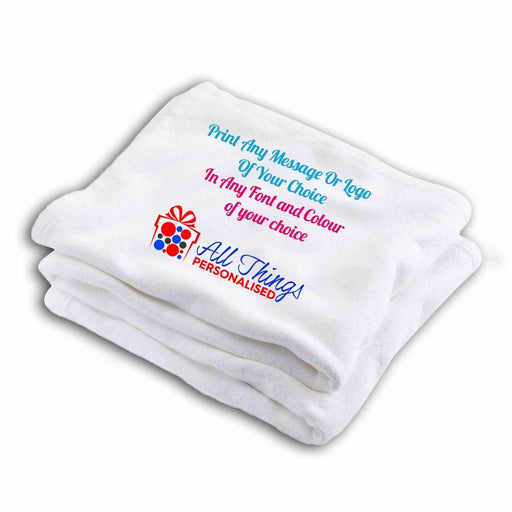 Personalised Printed Fleece Blanket - 148 x 116 cm Image 1