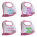 Personalised Printed Pink Pocket Baby Bib Image 1