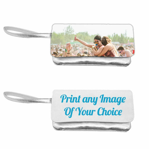 Personalised Printed Silver Cosmetic Bag Image 1