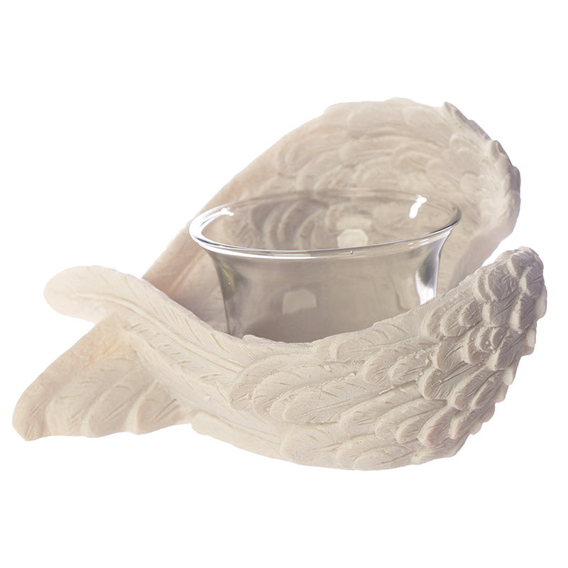 2 x Angel's Wings Tea Light and Votive Candle Holders