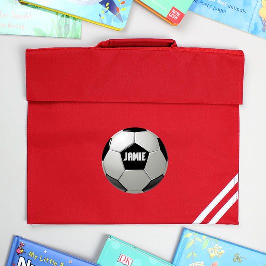 Personalised Football Red Book Bag