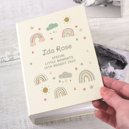 Personalised Rainbow Baby Photo Album with Sleeves - 6x4