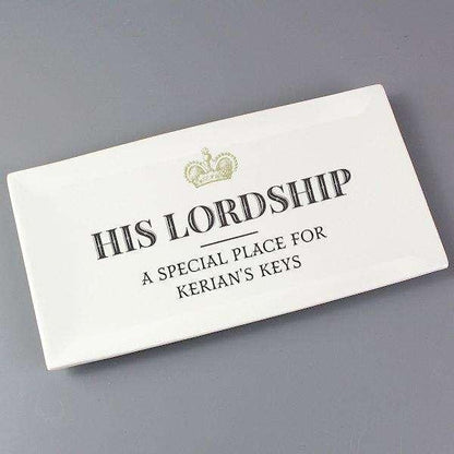 Personalised His Lordship Ceramic Tray - Myhappymoments.co.uk