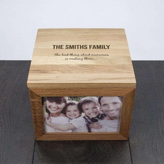 Personalised The Best Thing About Memories Are Making Them Family Photo Frame Box - Myhappymoments.co.uk