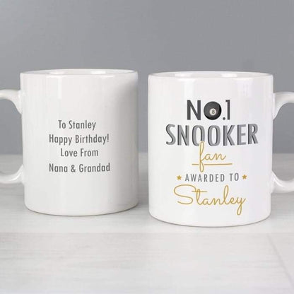 Personalised No.1 Snooker Fan Mug - Myhappymoments.co.uk