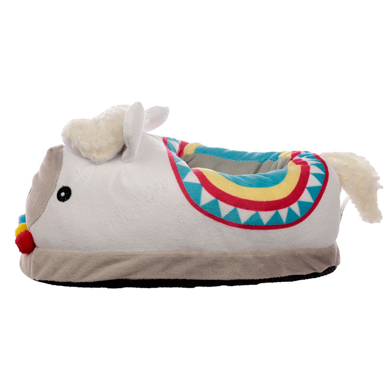 Plush Llama Slippers Unisex One Size - Myhappymoments.co.uk