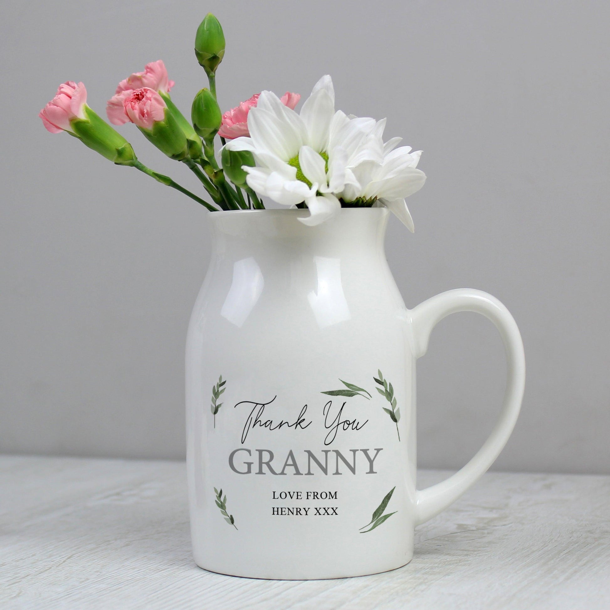 Personalised Botanical Flower Jug