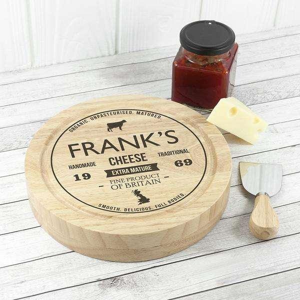 Personalised Traditional Brand Cheese Board Set - Myhappymoments.co.uk