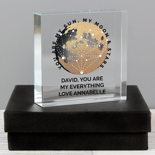 Personalised You Are My Sun My Moon Large Crystal Token