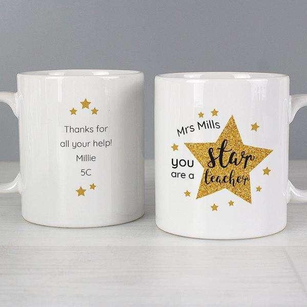 Personalised You Are A Star Teacher Mug - Myhappymoments.co.uk