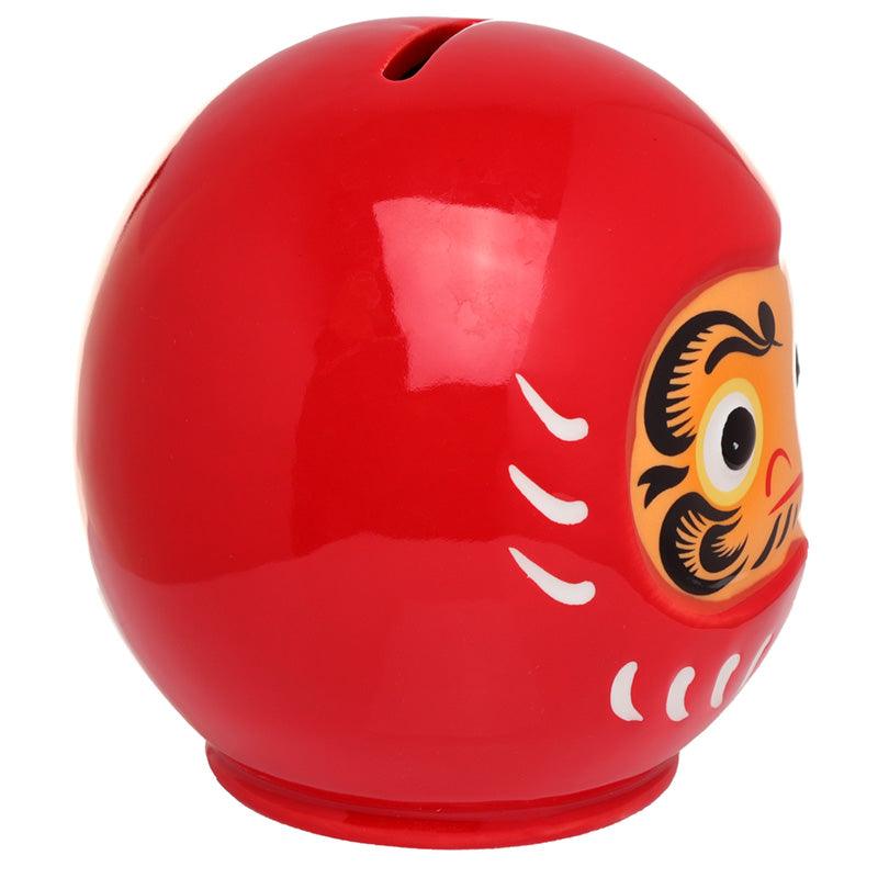 Ceramic Japanese Red Daruma Money Box