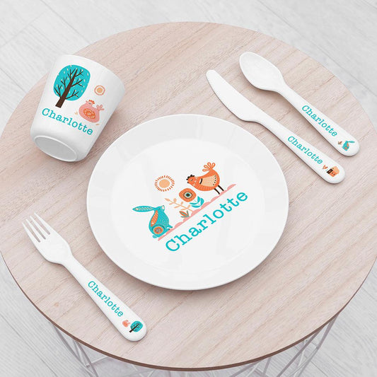 Personalised Children's Scandi Summer Dinner Set