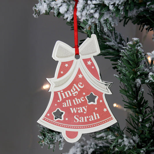 Personalised Jingle All The Way Bell Metal Decoration